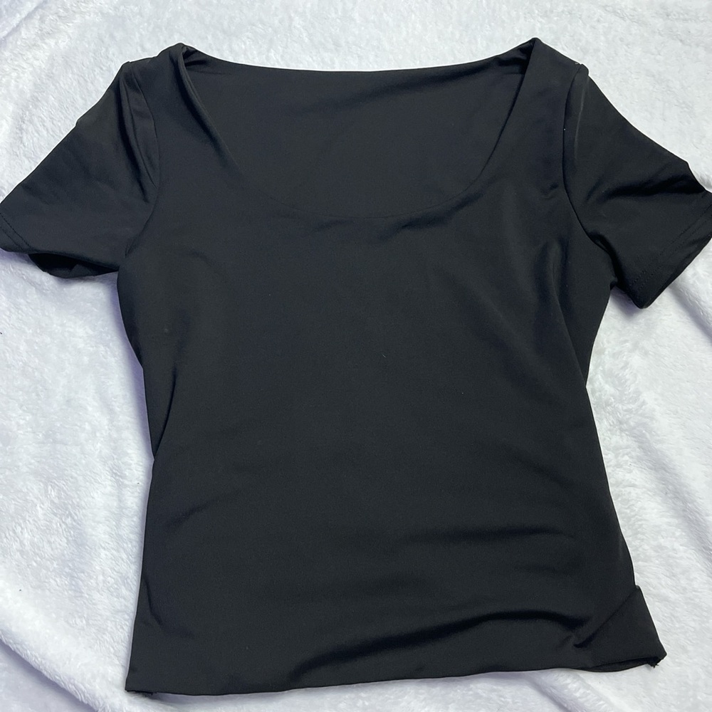 Butter Soft Material Classic Black Women's Top